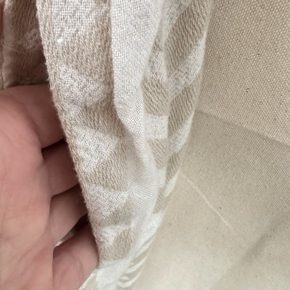 Old Navy Jacquard Mini Swing Dress Womens L Geo Beige Aztec Coastal Boho Cottage - Picture 5 of 9